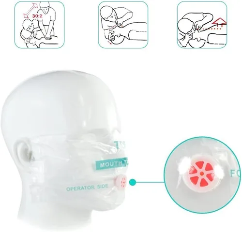 Vista 3 de Máscara de protección facial RCP Rojo 12pcs y Rojo 50pcs, rojo,12, Cadena
