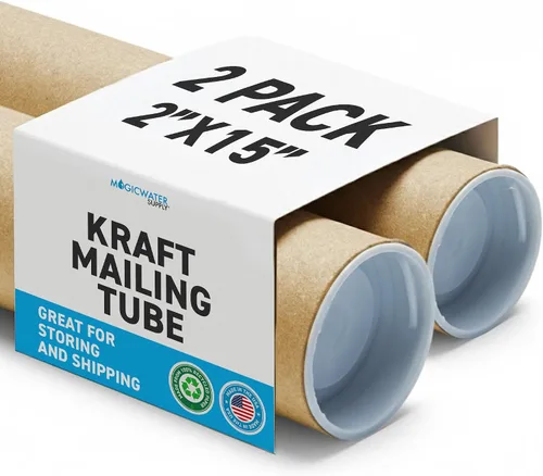 Vista 9 de MagicWater Supply Tubo de correo – 2 x 15 pulgadas – Kraft – 1 paquete – para envío y almacenamiento de carteles, artes, manualidades y documentos