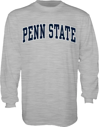 Vista 34 de Blue 84 NCAA playera de manga larga con nombre de equipo arqueado color brezo oscuro para hombre