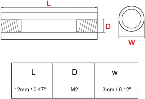 Vista 2 de uxcell 100pcs latón redondo recto PCB pilar hembra hilo separador separador M2x3x12mm