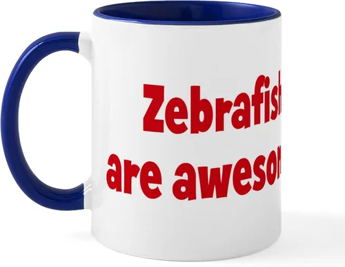 Vista 30 de CafePress I Speak Zebrafish - Taza de café de cerámica, taza de té de 11 onzas