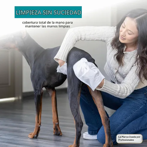 Vista 3 de Wahl Refresh - Manopla de limpieza para perros, toallitas para perros, coco y lima, 24