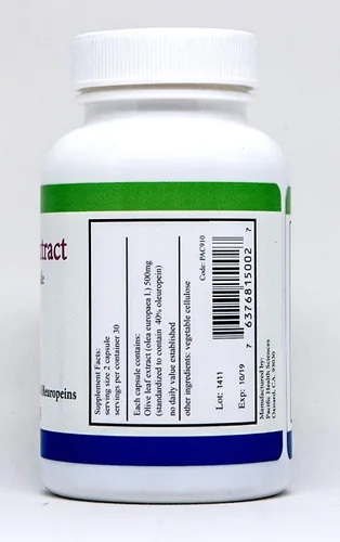 Vista 2 de Pacific Health Sciences 500 mg de extracto de hoja de olivo 40% más 100 mg de hoja de olivo orgánico