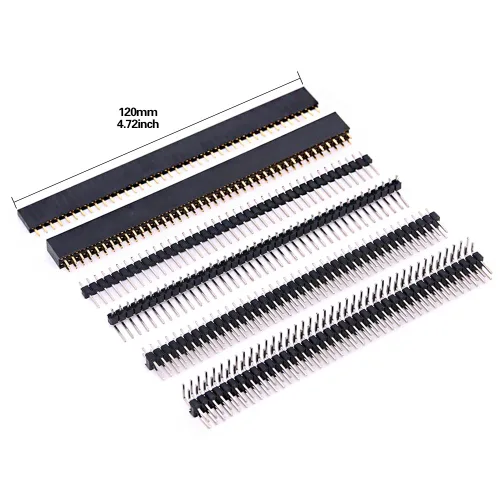 Vista 4 de Glarks Kit surtido de conectores de clavijas macho y hembra de 0.094 pulgadas, 100 protectores apilables y 12 cabezales de placa PCB separables
