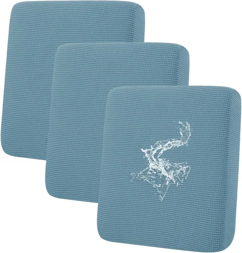 Vista 45 de Fundas impermeables para sofá seccional, fundas de cojín antideslizantes para sofá Ajuste seccional en forma de L, tela jacquard elástica, parte
