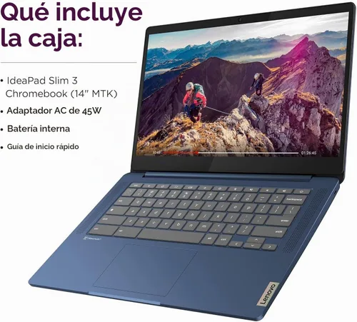 Vista 8 de Lenovo Laptop Chromebook con pantalla táctil de 14", procesador de 8