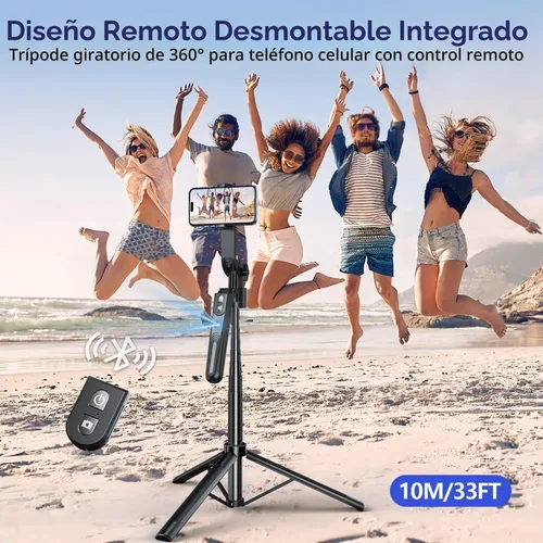 Vista 5 de Trípode de seguimiento facial automático con rotación de 360° con soporte, trípode de teléfono con sensor de movimiento de 70.9", sin aplicación