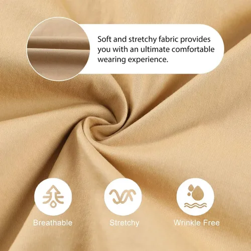 Vista 4 de Pantalones cortos cargo para hombre, cintura elástica, cordón elástico, pantalones cortos de golf al aire libre con 6 bolsillos
