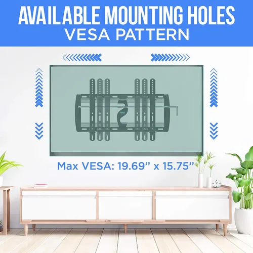 Vista 7 de Pyle Soporte de pared inclinable – Soporte de pared universal resistente para TV de pantalla plana – Monta televisores LED/LOLED y de plasma