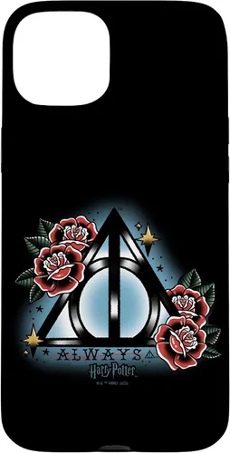 Vista 9 de iPhone 16 Harry Potter Always Deathly Hallows Symbol Floral Portrait Case