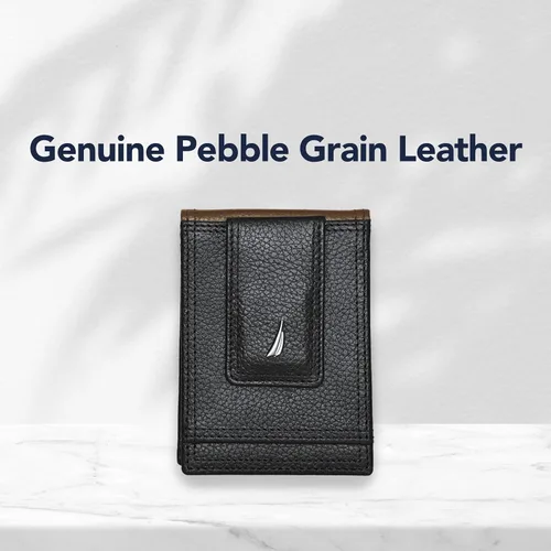 Vista 4 de Nautica Pebble Two-Tone Leather Wallet