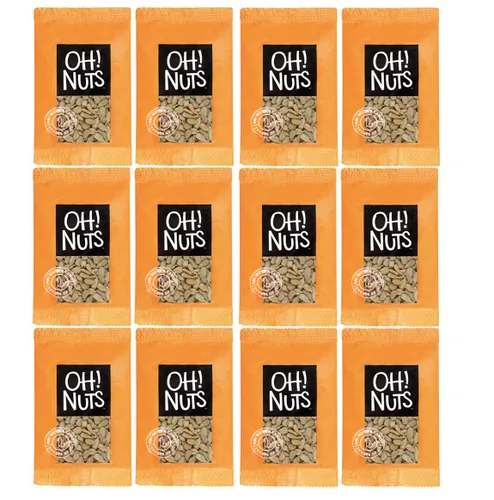 Vista 9 de Oh! Nuts Bocadillos individuales de nueces saladas tostadas de almendras para llevar, 12 prácticos bocadillos de nueces para la escuela, variedad