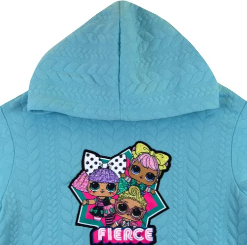 Vista 4 de L.O.L. Surprise! Vestido con capucha para niñas, LOL Surprise Rainbow High con capucha para niñas