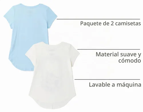 Vista 4 de L.O.L. Surprise! Girls' L.o.l. Surprise! Girls' 2 Pack T-Shirt Bundle (Light Blue/Light Pink, 6-6x)