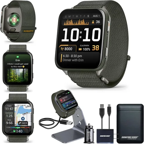 Vista 10 de Garmin Venu X1 - Reloj inteligente GPS delgado y ligero, color negro, pantalla AMOLED, funciones avanzadas de salud y fitness, seguimiento