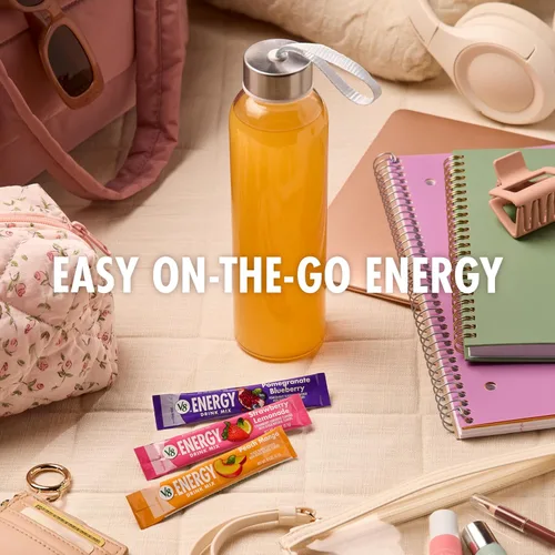 Vista 6 de V8 Energy Peach Mango - Bebida energética en polvo, paquete de 0.10 onzas (10 unidades)