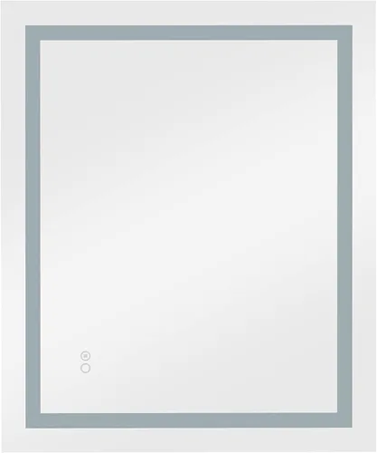 Vista 5 de Espejo LED para baño con luces, regulable, antivaho, espejo de baño iluminado con botón táctil inteligente, función de memoria (horizontal/vertical)