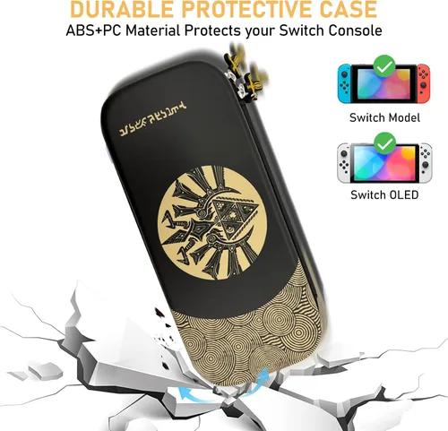 Vista 2 de CHIKIXSON Switch Storage Case, Switch Carry Case for SwitchSwitch OLED, Zelda Tears of the Kingdom Switch Accessories Hard Case Storage 10 game Card