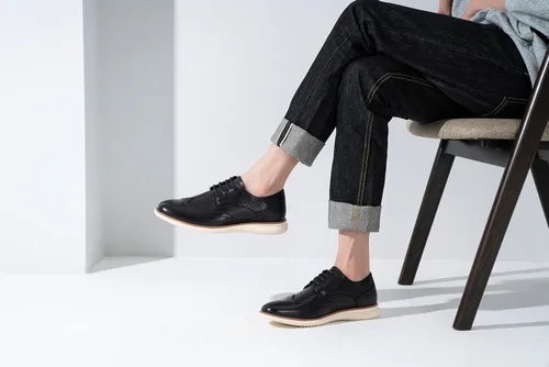 Vista 8 de Jousen Zapatos de vestir para hombre Brogue Formal con cordones Oxfords
