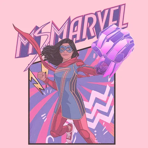 Vista 2 de Marvel Camiseta de manga corta para niñas con panel de puño