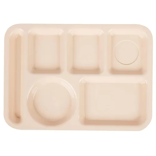 Vista 28 de G.E.T. Bandeja escolar para cafetería con 6 compartimentos, para zurdos, 10 x 14 pulgadas, verde bosque (paquete de 4)
