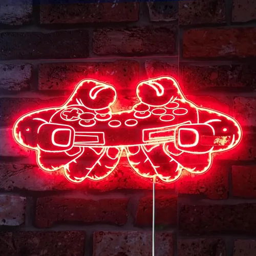 Vista 51 de ADVPRO Arcade Retro Game Classics Video Room RGB Dynamic Glam LED Sign - Forma de corte a borde - Decoración 3D inteligente - Señalización