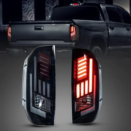 Vista 2 de Nixon Offroad Luces traseras LED para Toyota Tundra Pickup 2014-2022 con luz LED secuencial intermitente/luz de funcionamiento/luz de freno