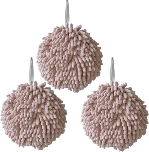 Vista 14 de Ivymei Paquete de 3 toallas de mano de felpilla mullidas, bonitas toallas de mano colgantes con lazo para cocina y baño, toallas de baño de mano