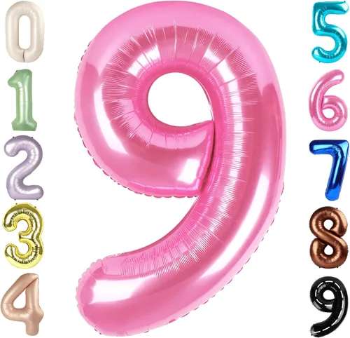 Vista 174 de Globos del números 0 de 40 pulgadas para formar los números 10, 20, 30, 40, 50, 60, 70, 80, 90, 100, para decoración de cumpleaños, bodas, eventos