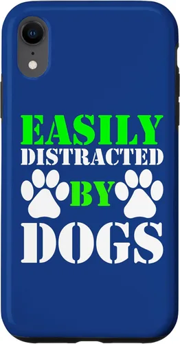 Vista 25 de Easily Distracted by Dogs for Puppy Dog Lover Funny Dog Paw Case for iPhone 16