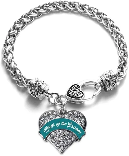 Vista 239 de Inspired Silver - Pulsera de plata con dije de corazón pavé con joyas de circonita cúbica