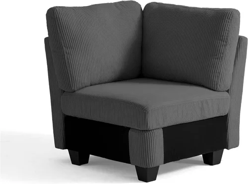 Vista 25 de CHIC HOUSE Sofá modular modular con otomanas de almacenamiento, sofá de pana para espacios pequeños y apartamentos, sofá esquinero convertible