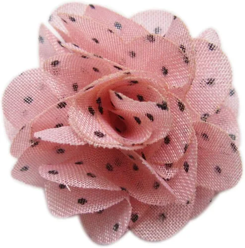 Vista 29 de YYCRAFT Paquete de 30 diademas de flores de gasa de 2 pulgadas, color rosa bebé