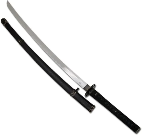 Vista 2 de Snake Eye Tactical Espada katana samurái japonesa clásica con soporte de madera resistente