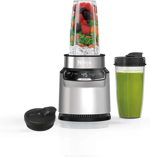 Vista 10 de Ninja BN301 Nutri-Blender Plus - Licuadora personal compacta, motor de 900 vatios de pico, para bebidas congeladas, licuados, salsas y más, (3)