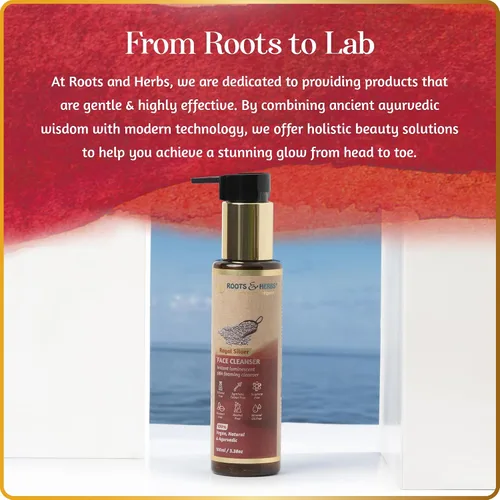 Vista 7 de ROOTS AND HERBS Limpiador de espuma para la piel, lavado facial para mujeres y hombres, lavado facial Royal Silver Indulgence con hierbas