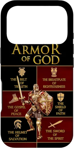 Vista 30 de Warrior of God Put On The Full Armor of God Funda para iPhone 17