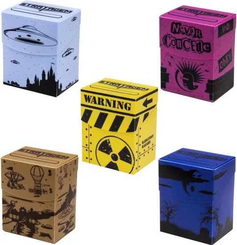 Vista 5 de STG Caja de plástico grande y duradera de lujo para tarjetas, elige entre 7 diseños diferentes (incumplimiento central)