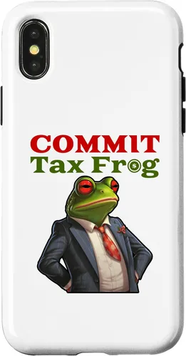 Vista 5 de Funda para iPhone 16 Commit Tax Frog Funny Fraud Meme Case