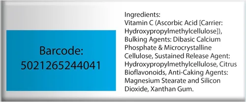 Vista 4 de Vitabiotics - Ultra Vitamina C - 60 Tabletas