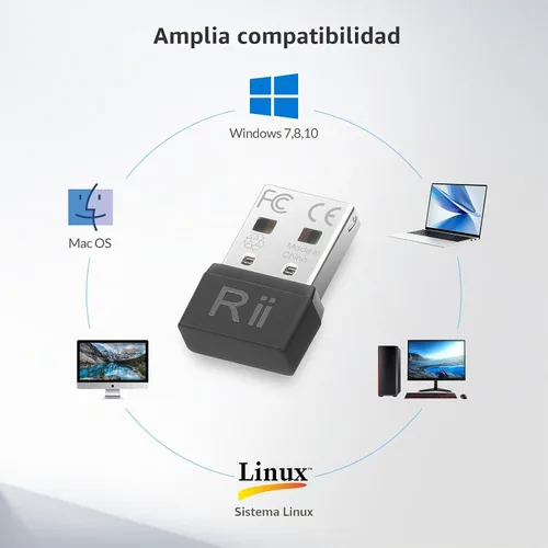 Vista 5 de Rii Mouse Jiggler - Jigglers de ratón USB indetectables con movimiento automático, sin software, Plug & Play, simular movimiento para mantener