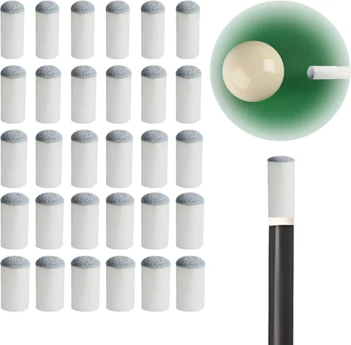 Vista 7 de Slip On Pool Cue Tips Replacement Billiard Cue Tips 5 Sizes Slip-On Cue Tip (Full Size), Easy to Install,Professional Pool cues for Snooker, Chinese