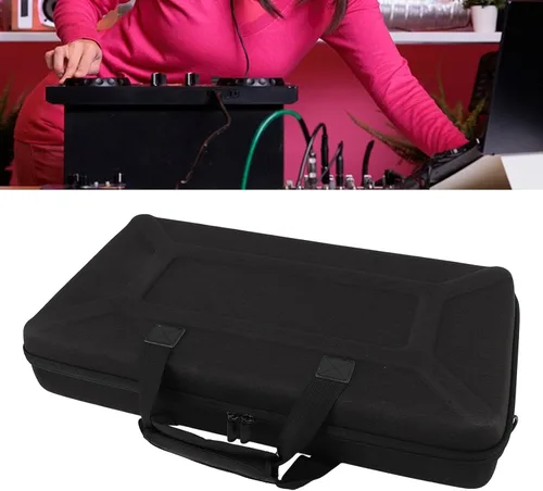 Vista 6 de CCYLEZ Funda de transporte universal para controlador de DJ, bolsa protectora acolchada de EVA con correa de hombro ajustable y forro brillante