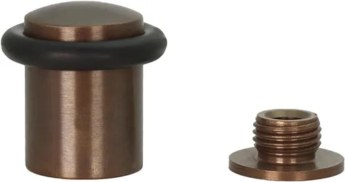 Vista 15 de Topes de puerta EVI Tope de puerta de piso de latón - Cierre de tornillo - Caucho protector - Tope de puerta de 0.79 x 1.14 pulgadas Latón mate