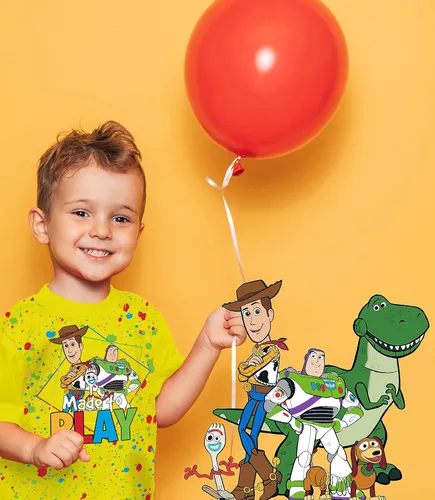 Vista 2 de Toy Story Pixar Camiseta (juegos) Woody Buzz Lightyear Jessie Rex Hamm MrPotato Forky Slinky Dog Toddler Cumpleaños Ropa para niños