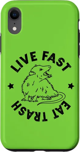 Vista 24 de iPhone 16 Funny Live Fast Eat Trash Possum Lover Case
