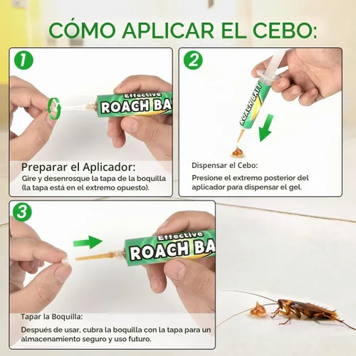 Vista 7 de Cebo de gel para cucarachas, 5 unidades, mata infestación de cucarachas de acción rápida para control de plagas en interiores
