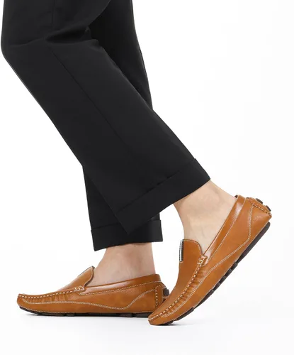 Vista 8 de Bruno Marc - Mocasines de conducción para hombre, mocasines tipo penny con cierre de deslizar