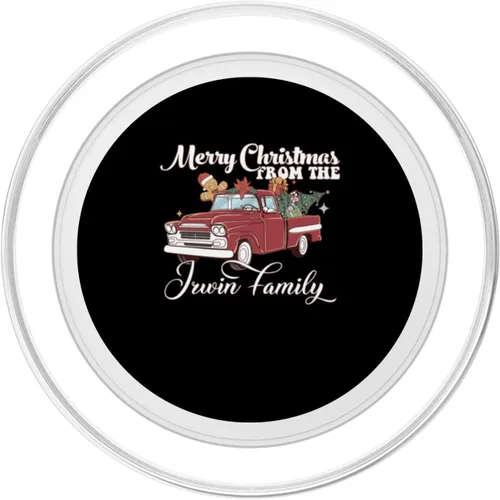 Vista 2 de Red Pick Up Truck Irwin Family Christmas Costume Matching PopSockets MagSafe PopGrip for iPhone