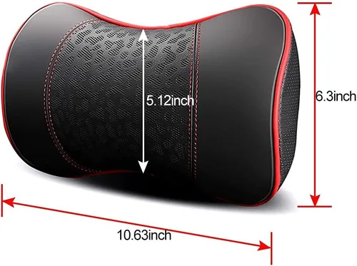 Vista 7 de HAOTULE Almohadas cervicales de cuero para automóvil, almohadillas para el cuello, 100% espuma viscoelástica, soporte cervical de espuma